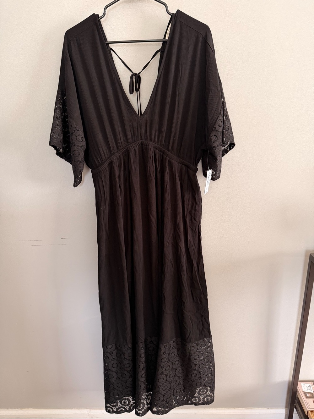 Torrid Black Crochet Trim Maxi Dress size 10 - Picture 3 of 7